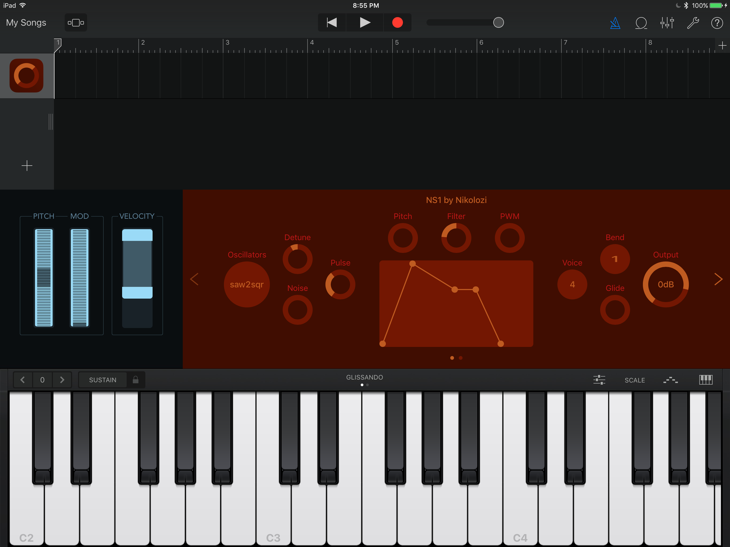 NS1 inside GarageBand